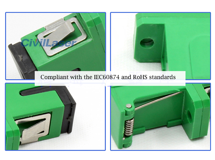 SC Fiber Coupler  Fiber Optic Adapter Singal Mode Singal Core Flange Plate